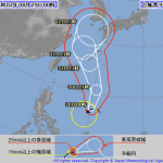 非常に強い台風9号　九州直撃でヤバいと思いきや…西偏し朝鮮半島縦断コース予報へ（九州は依然として暴風域危険半円）